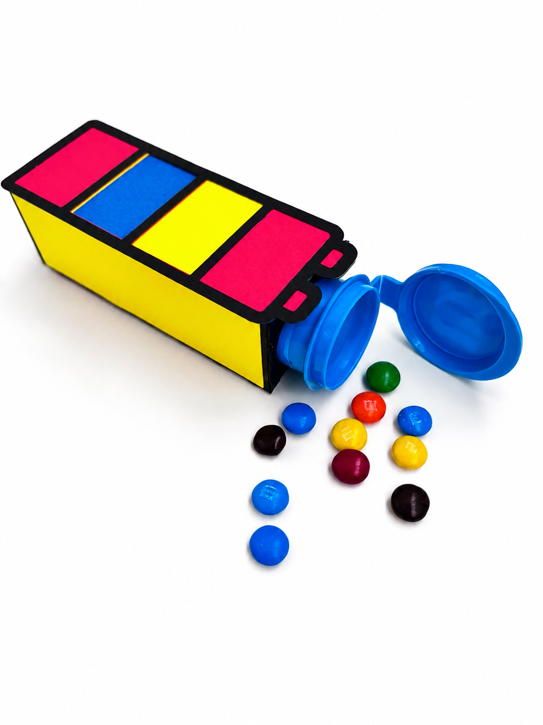 Stacked Bricks Candy Tube Box Template - SVG File Download