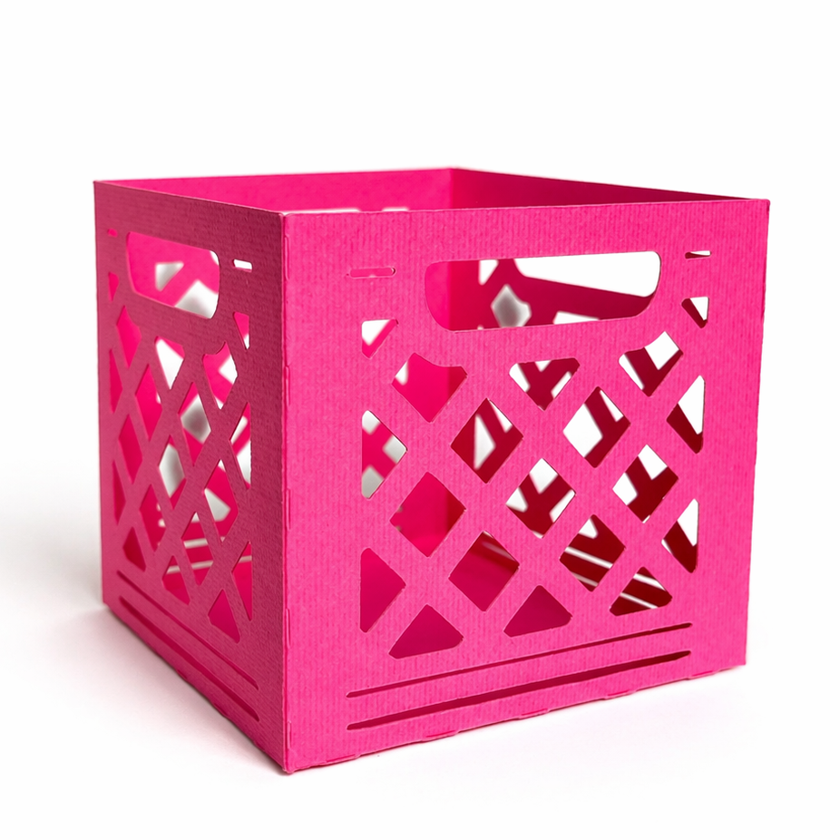 Milk Crate Template - SVG File Download