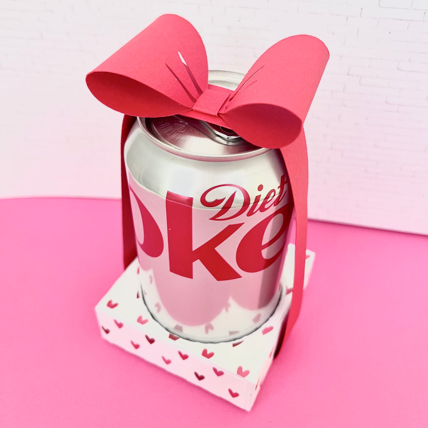 Soda Can Bow Top Gift Box Template - SVG File Download