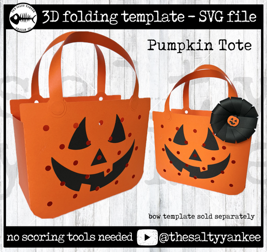 Pumpkin Tote Bag Template - SVG File Download