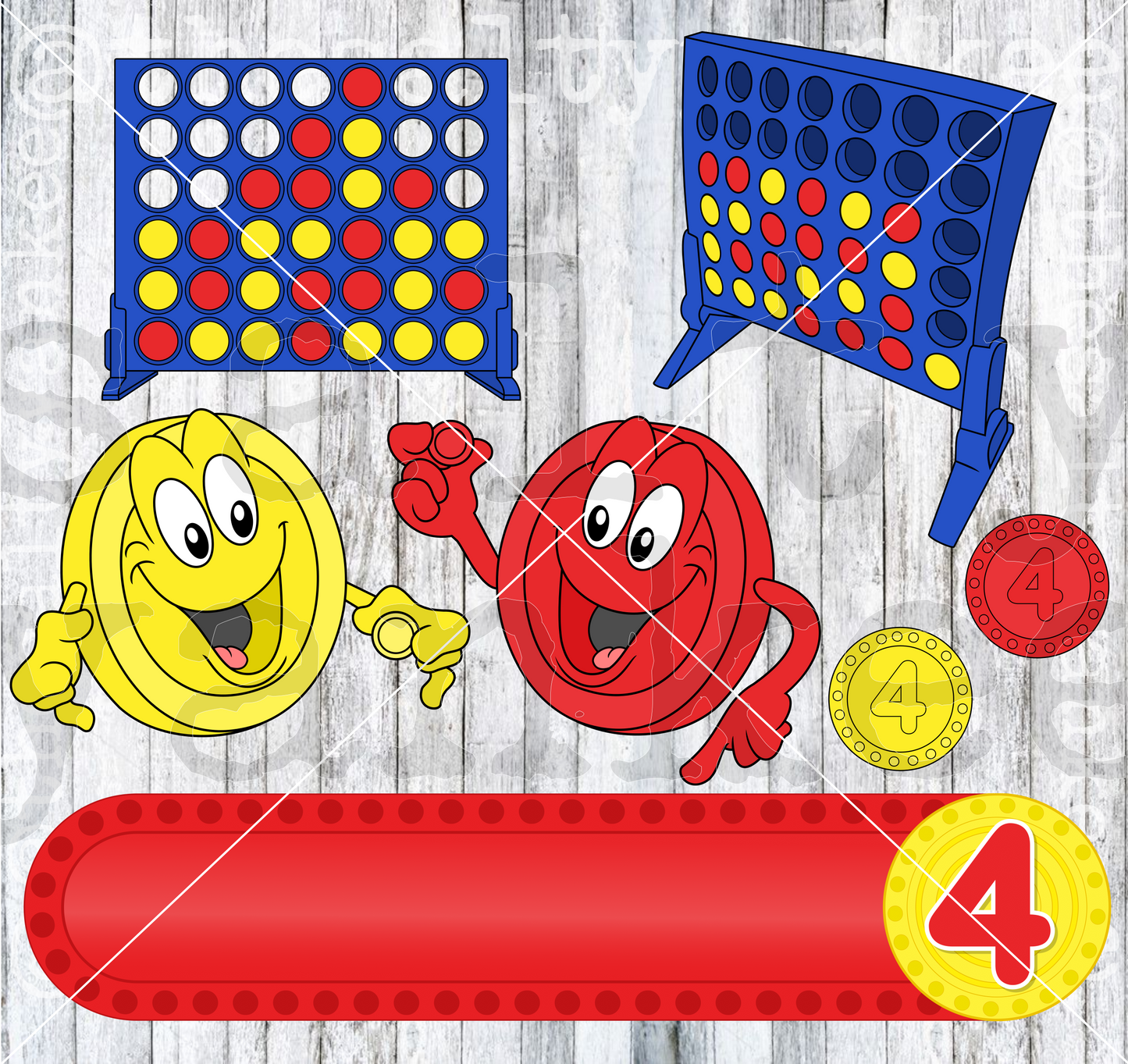 Classic Disc Board Game Bundle SVG and PNG File Download