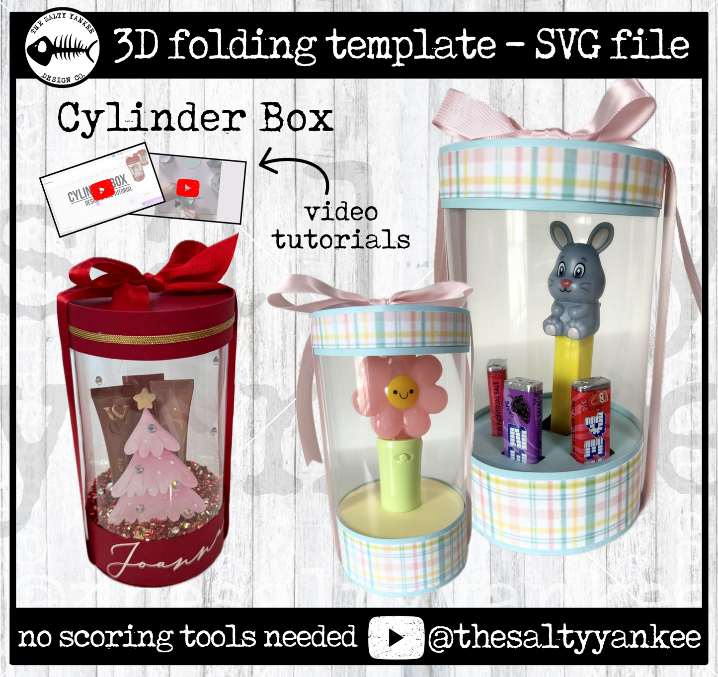 Cylinder Window Box Template- SVG File Download