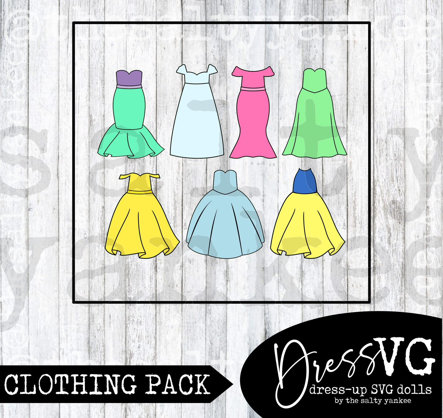 DressVG Clothing Pack - Dresses - SVG File Download