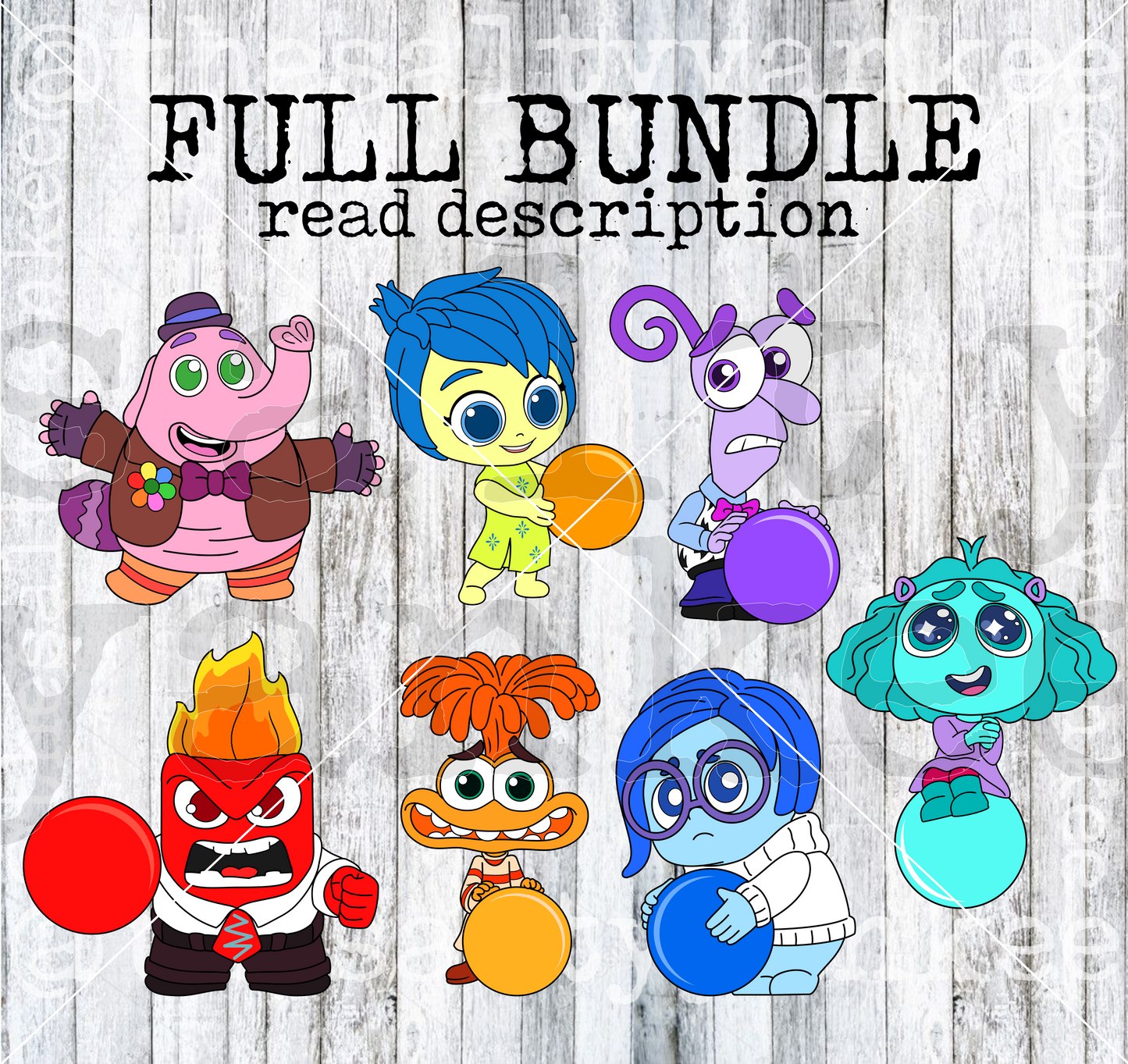 Emotional Friends Bundle SVG and PNG File Download