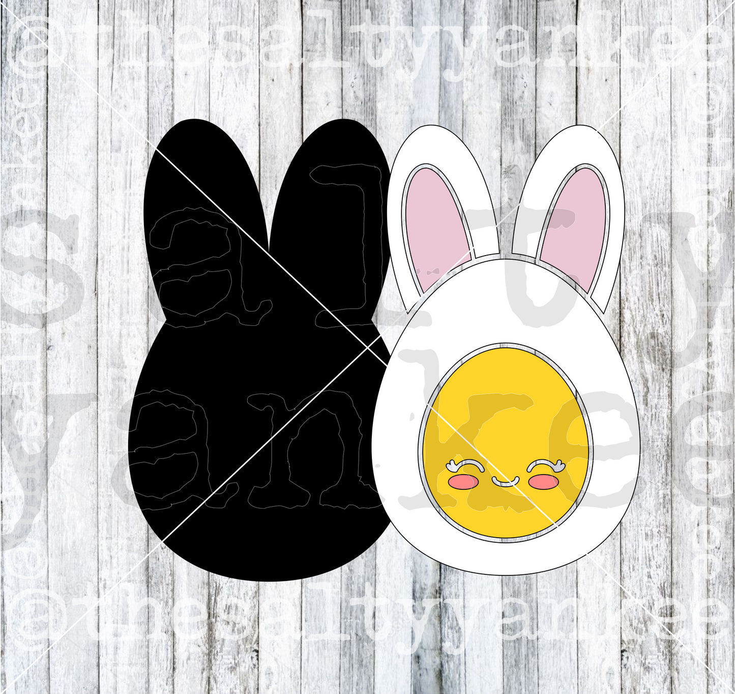 Kawaii Easter Carrot Bunny Egg SVG and PNG File Download