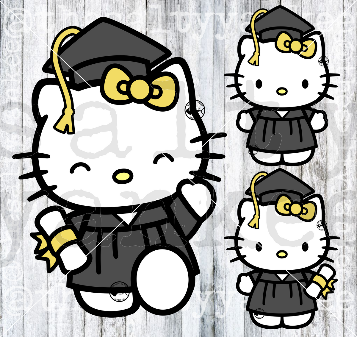 Cute Kitty Graduation SVG and PNG File Download – The Salty Yankee