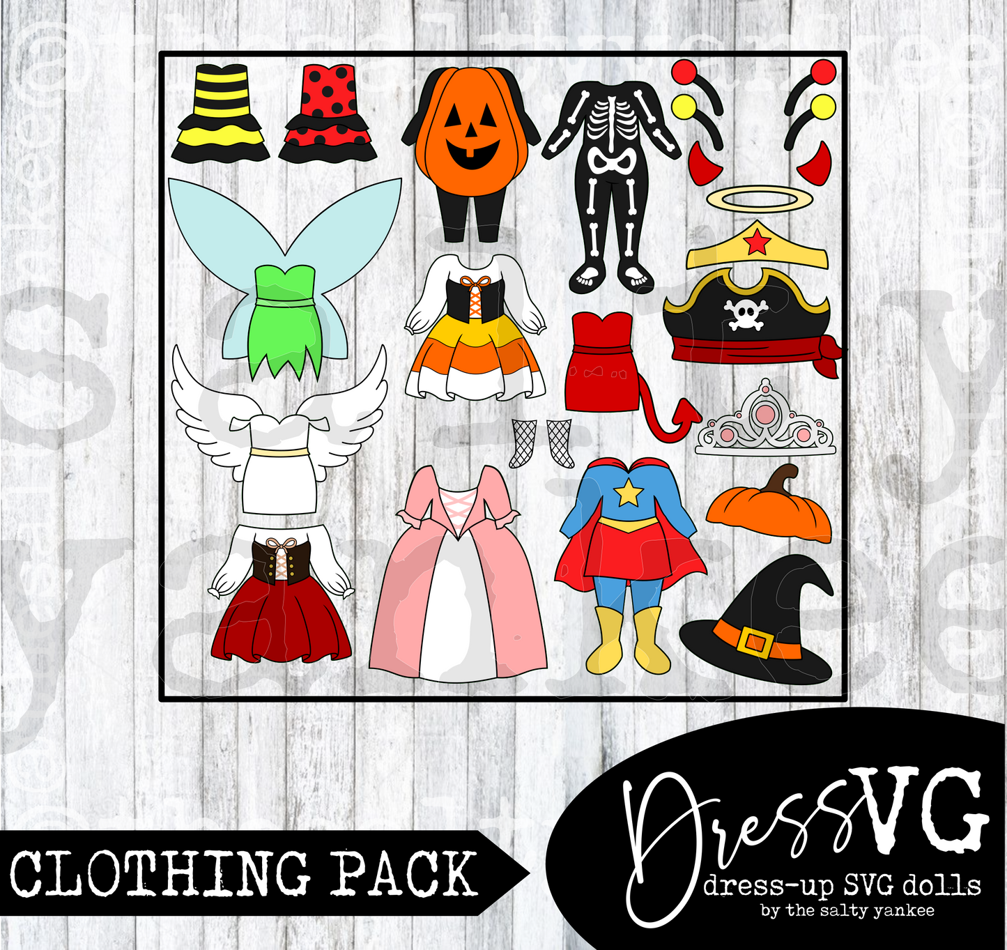 DressVG Clothing Pack - Classic Halloween - SVG File Download