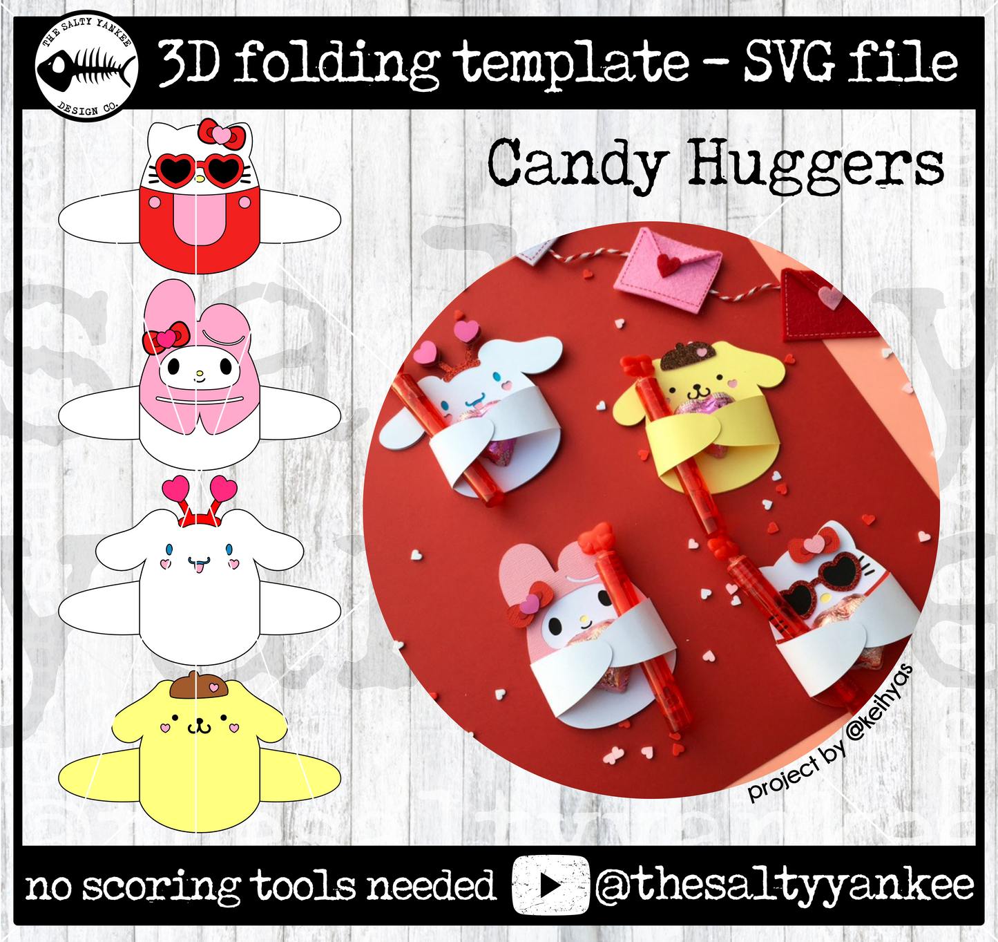 Kawaii Candy Huggers - SVG File Download
