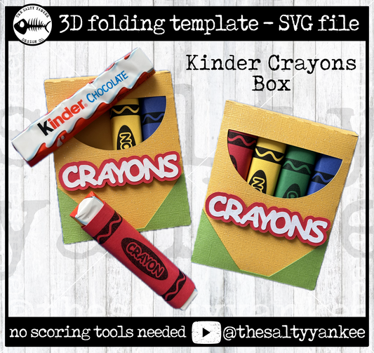 Kinder Crayons Box - SVG File Download