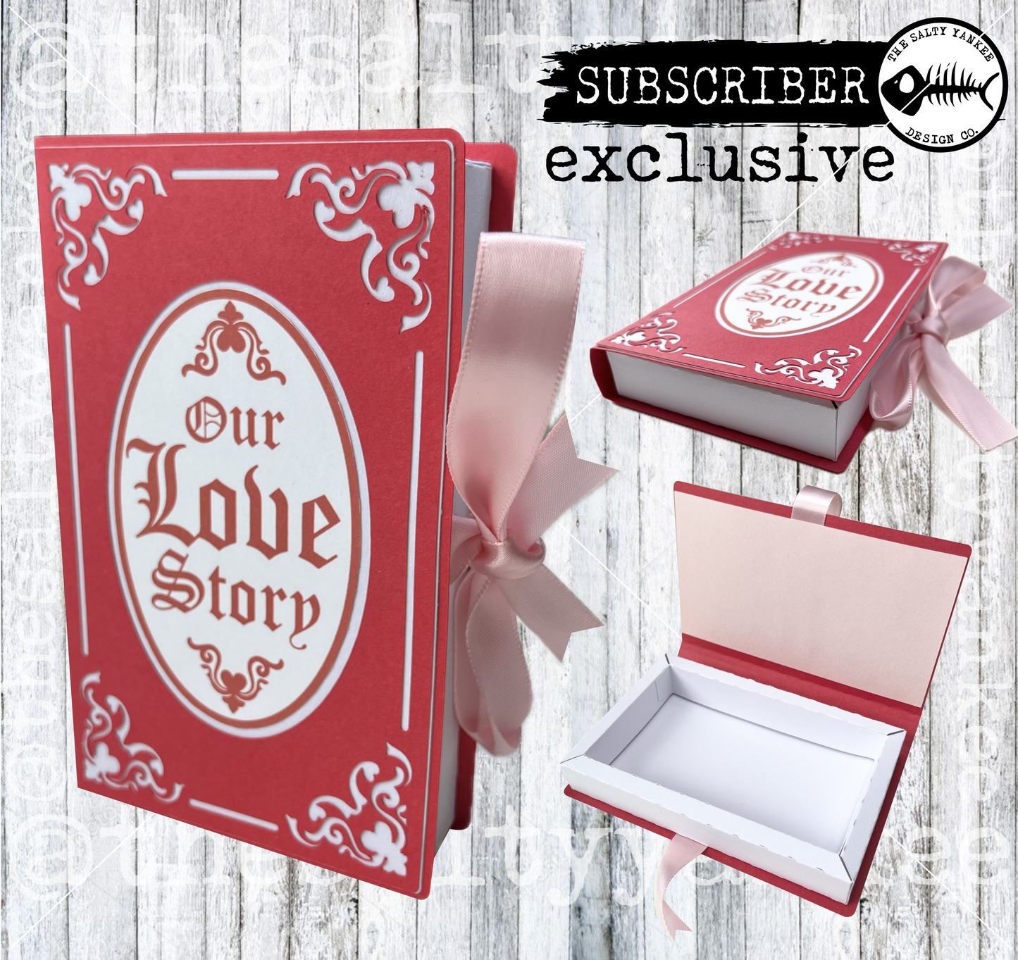 Love Story Box Template - SVG File Download