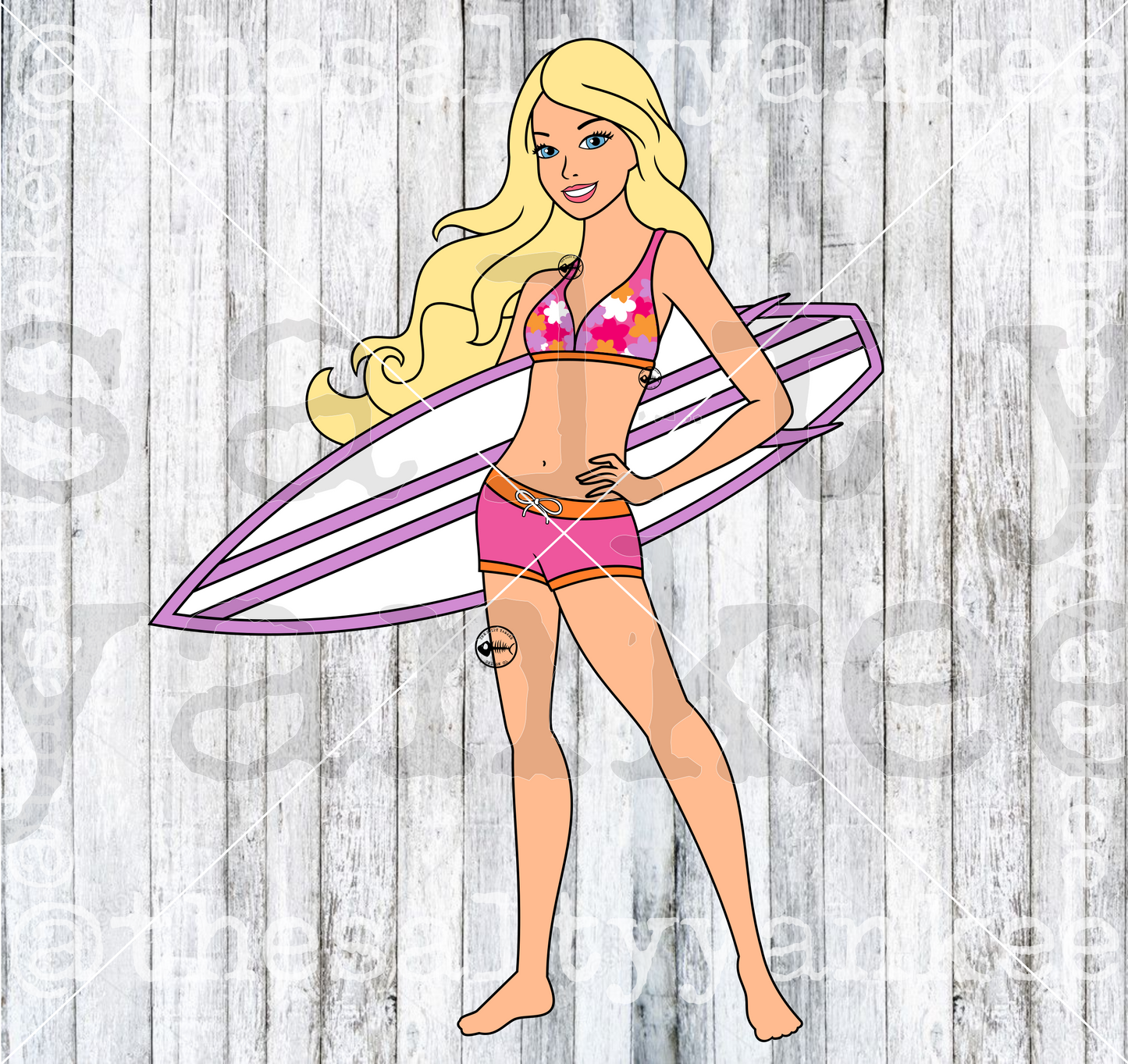 Malibu Girl SVG and PNG File Download