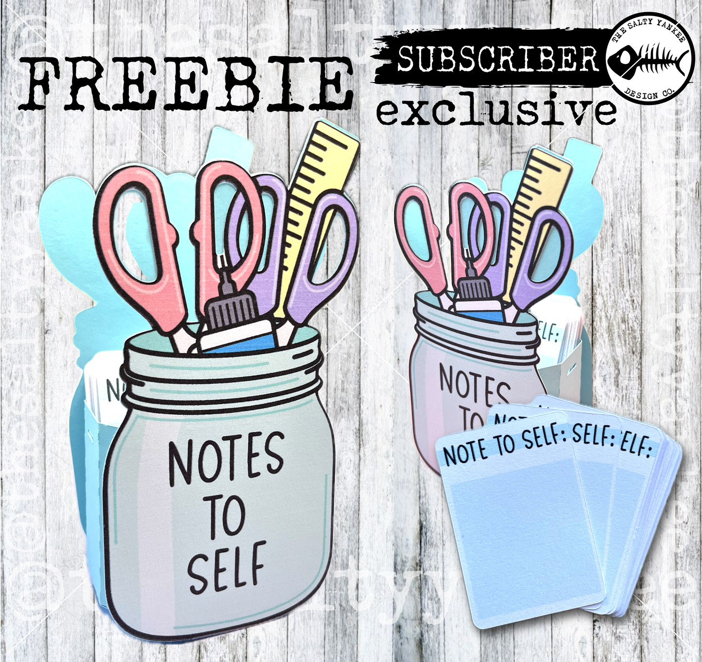 Crafty Mason Jar Desktop Box Template - SVG File Download