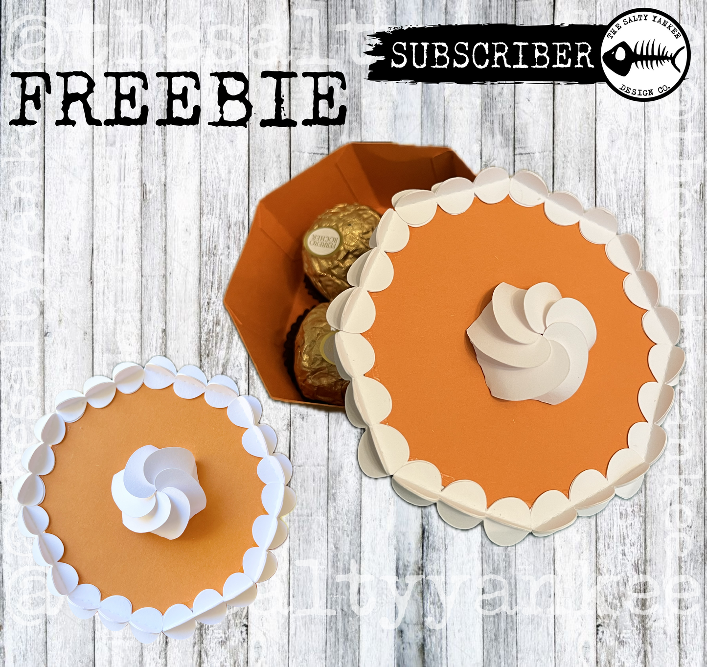 Pumpkin Pie Treat Box Template - SVG File Download