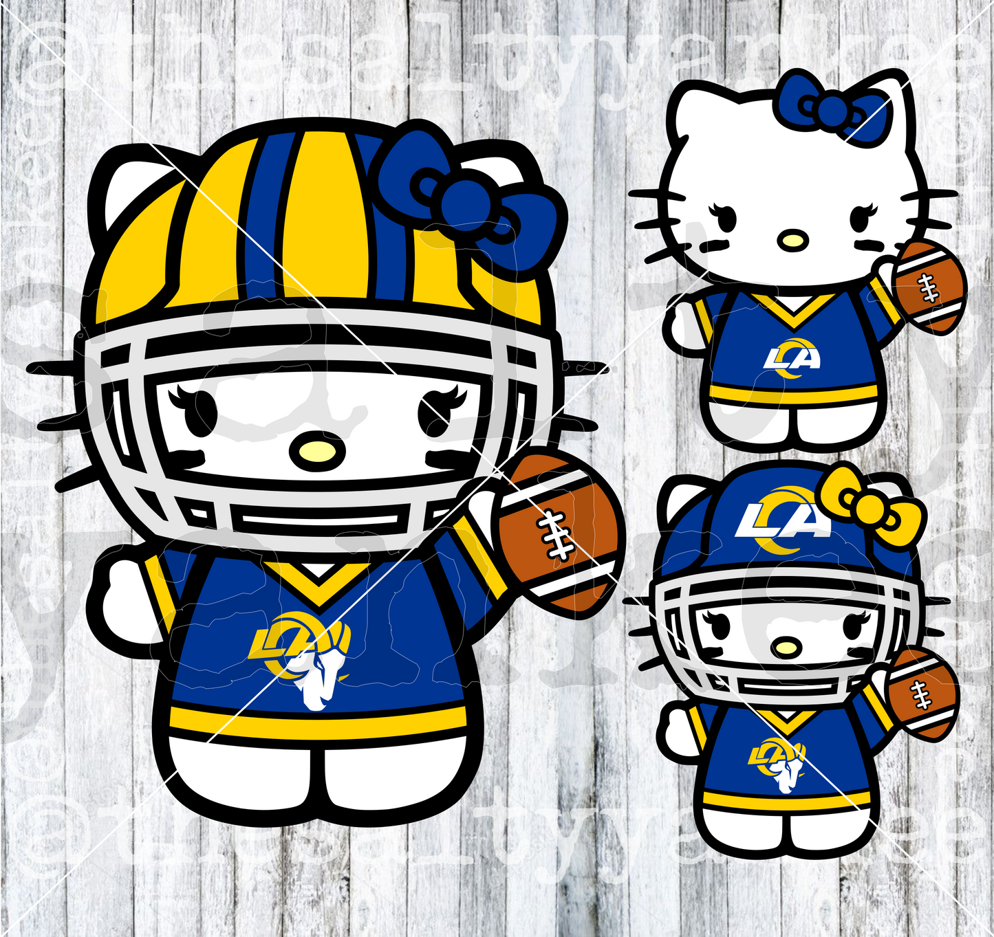 Cute Kitty in Team Football Attire SVG and PNG File Download