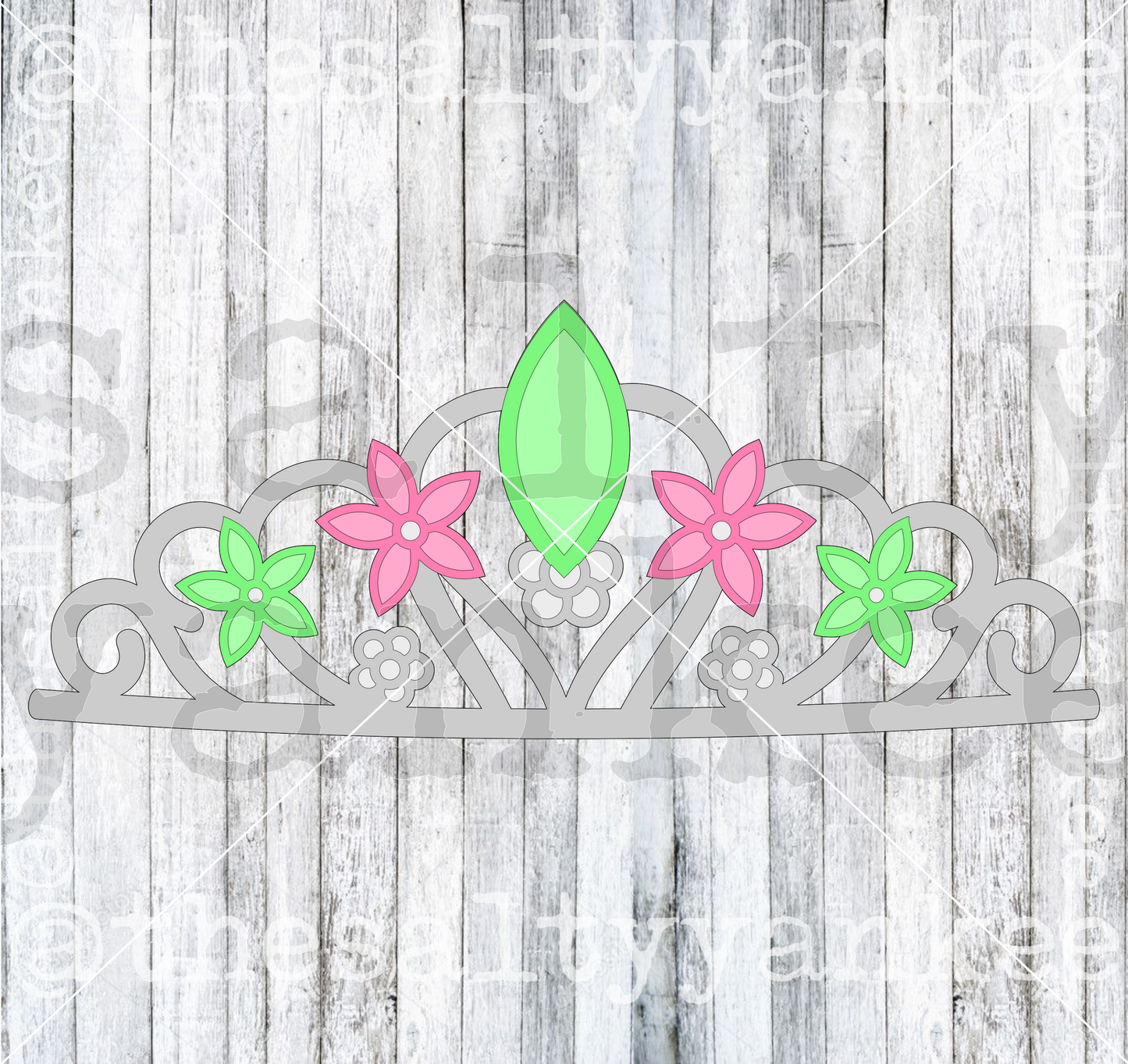Woodland Fairy Princess Crown Tiara SVG and PNG File Download
