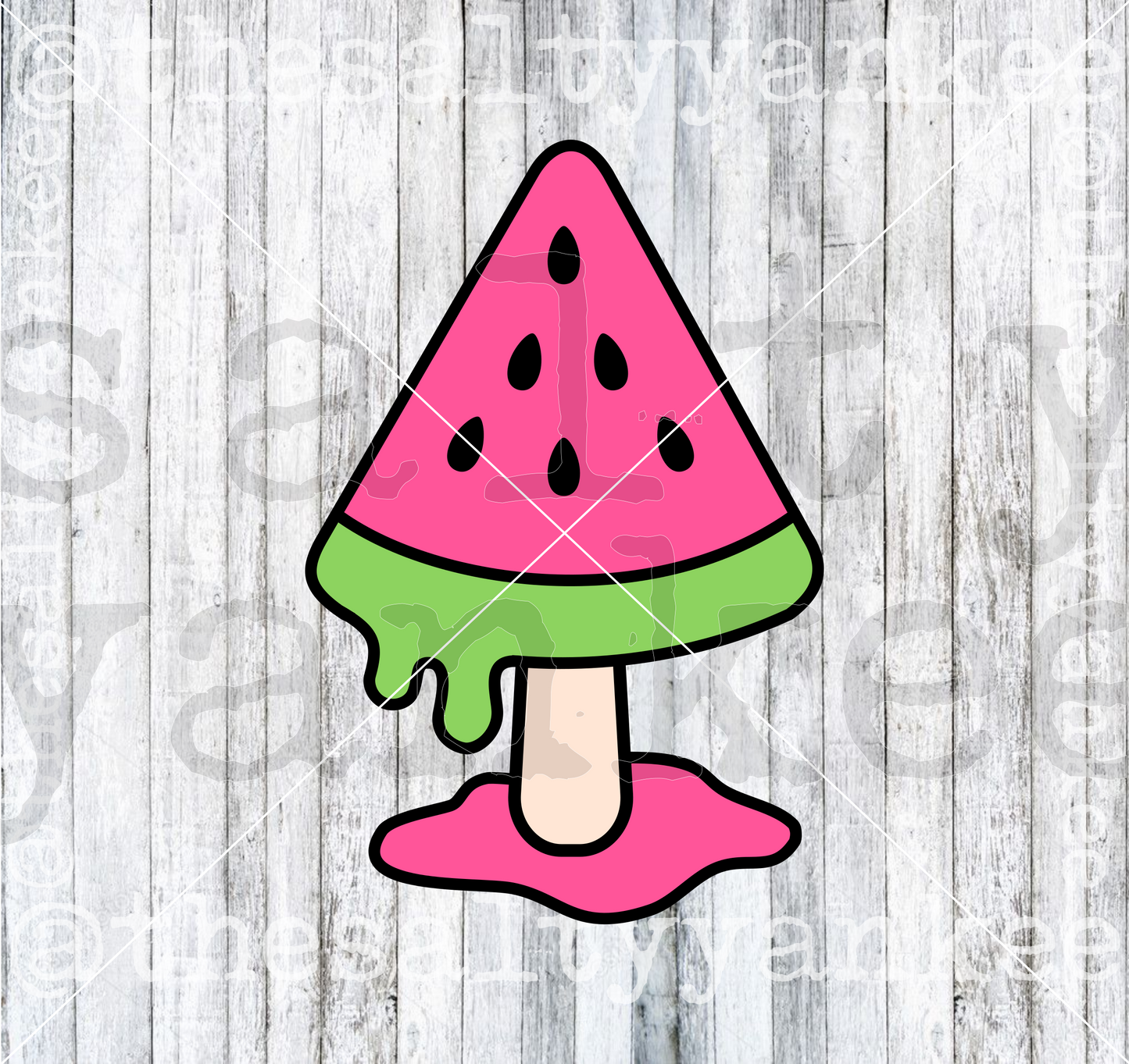 Watermelon Dripping Melting Popsicle SVG and PNG File Download