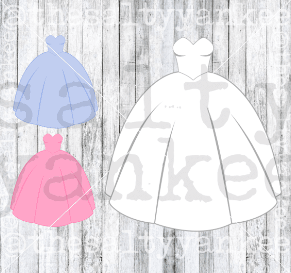 Ball Gown Sweetheart Neckline Wedding Quinceanera Prom Dress Clipart Layered Svg And Png File