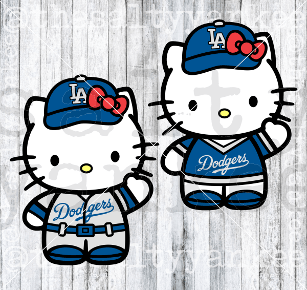 Cute Kitty In Team Baseball Attire Svg And Png File Download Downloads