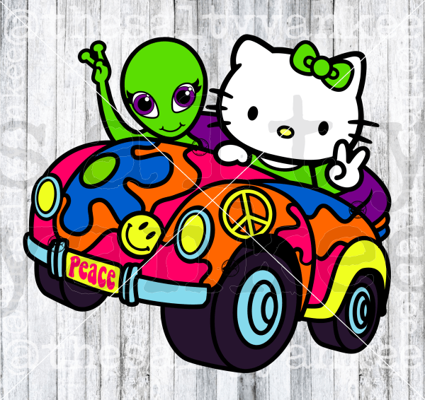 Cute Kitty Retro Rainbow Bundle Svg And Png File Download Downloads