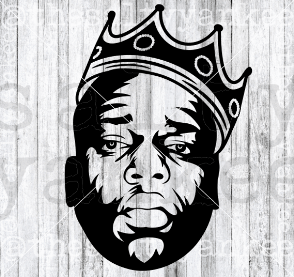 Notorious Big Biggie Smalls Crown Clipart Layered Svg And Png File Download