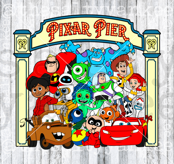 Pixar Gang Under The Boardwalk Sign Layered Svg And Png File Download