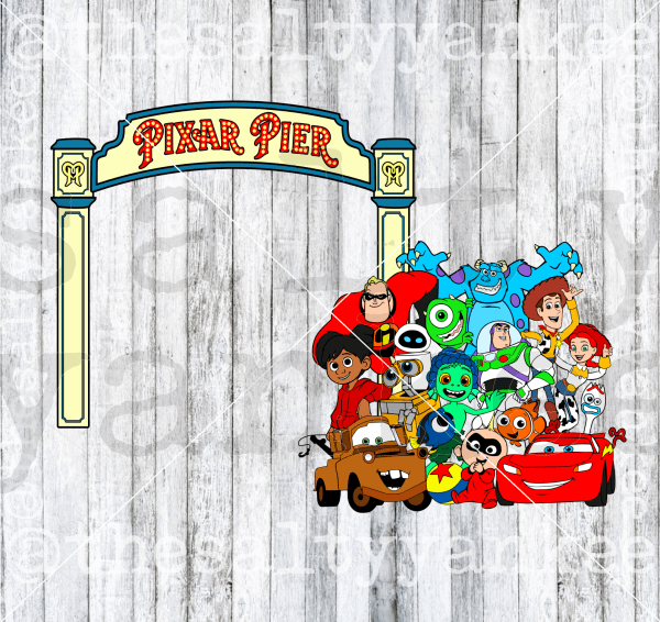 Pixar Gang Under The Boardwalk Sign Layered Svg And Png File Download