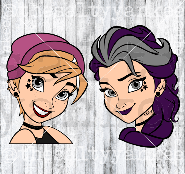 Princess Sisters Svg And Png File Download