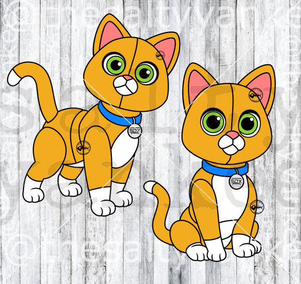 Robot Cat Layered Svg And Png File Download Downloads