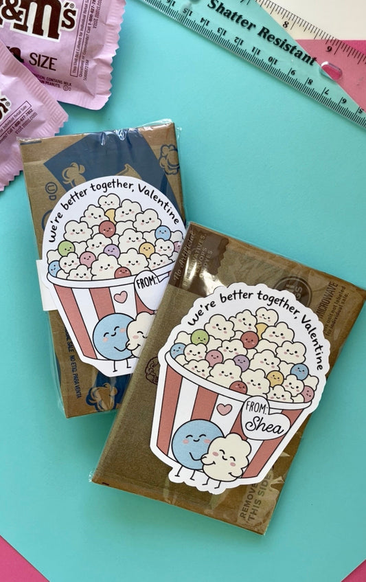 FREE Printable Popcorn Valentines