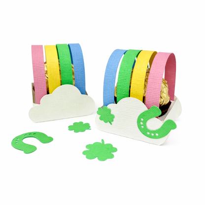 Rainbow Cloud Treat Holder Template - SVG File Download
