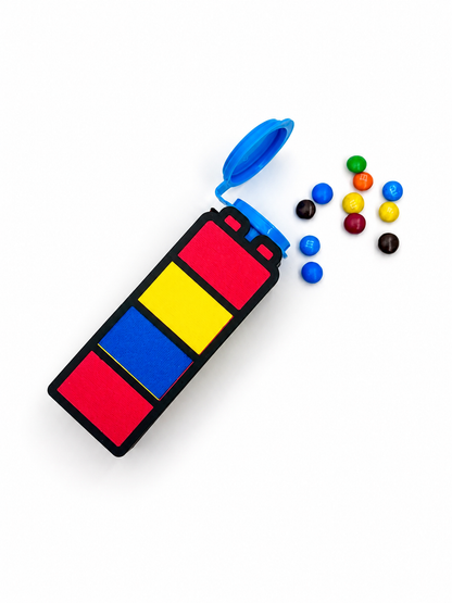 Stacked Bricks Candy Tube Box Template - SVG File Download