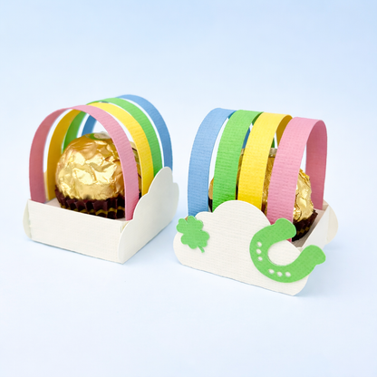 Rainbow Cloud Treat Holder Template - SVG File Download