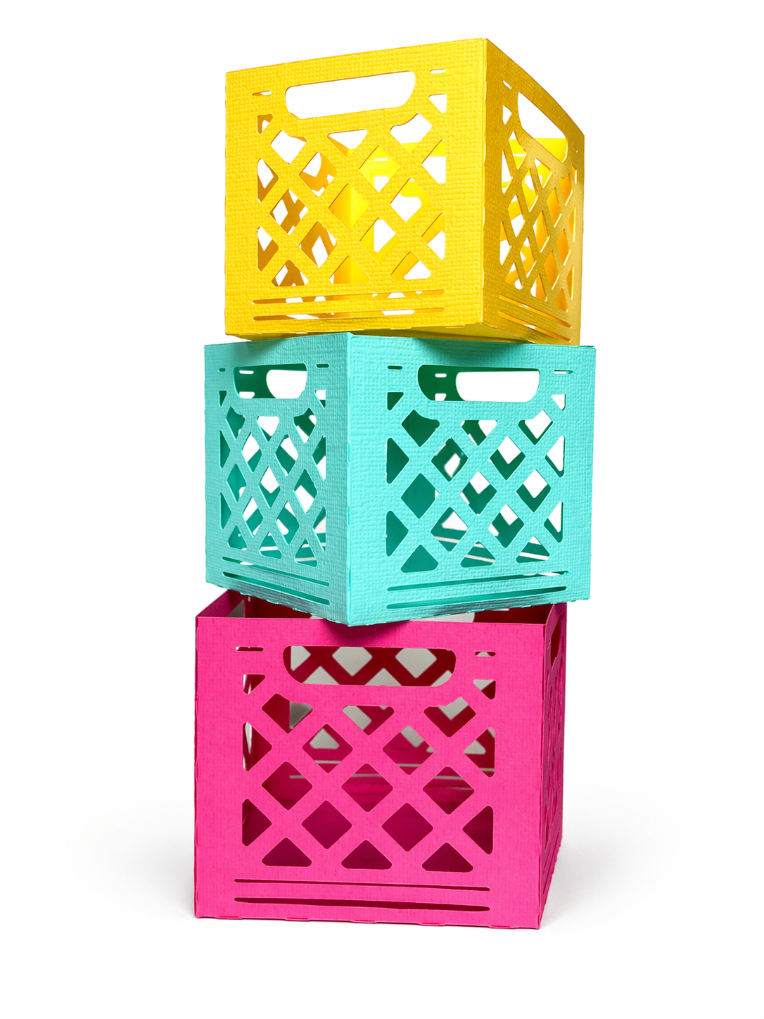 Milk Crate Template - SVG File Download