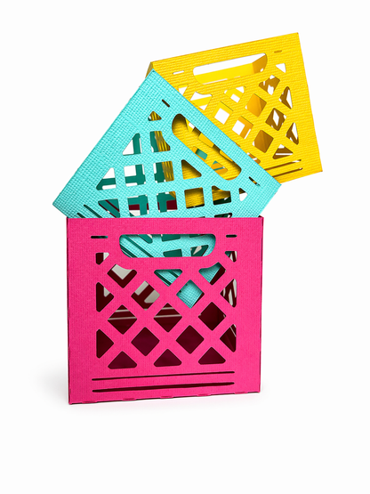 Milk Crate Template - SVG File Download