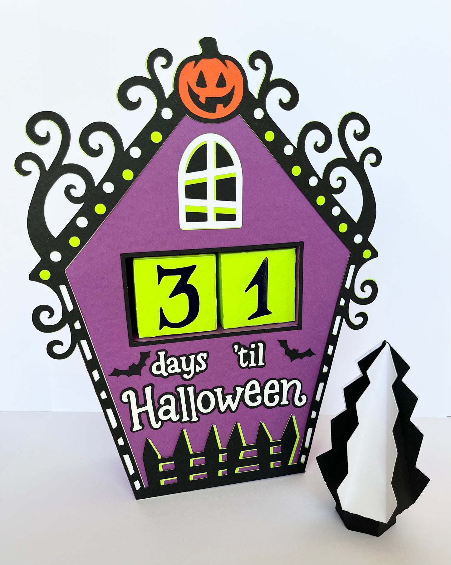 Spooky Countdown House Template - SVG File Download