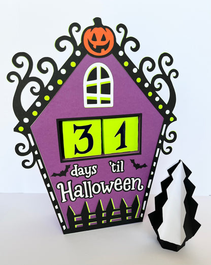 Spooky Countdown House Template - SVG File Download