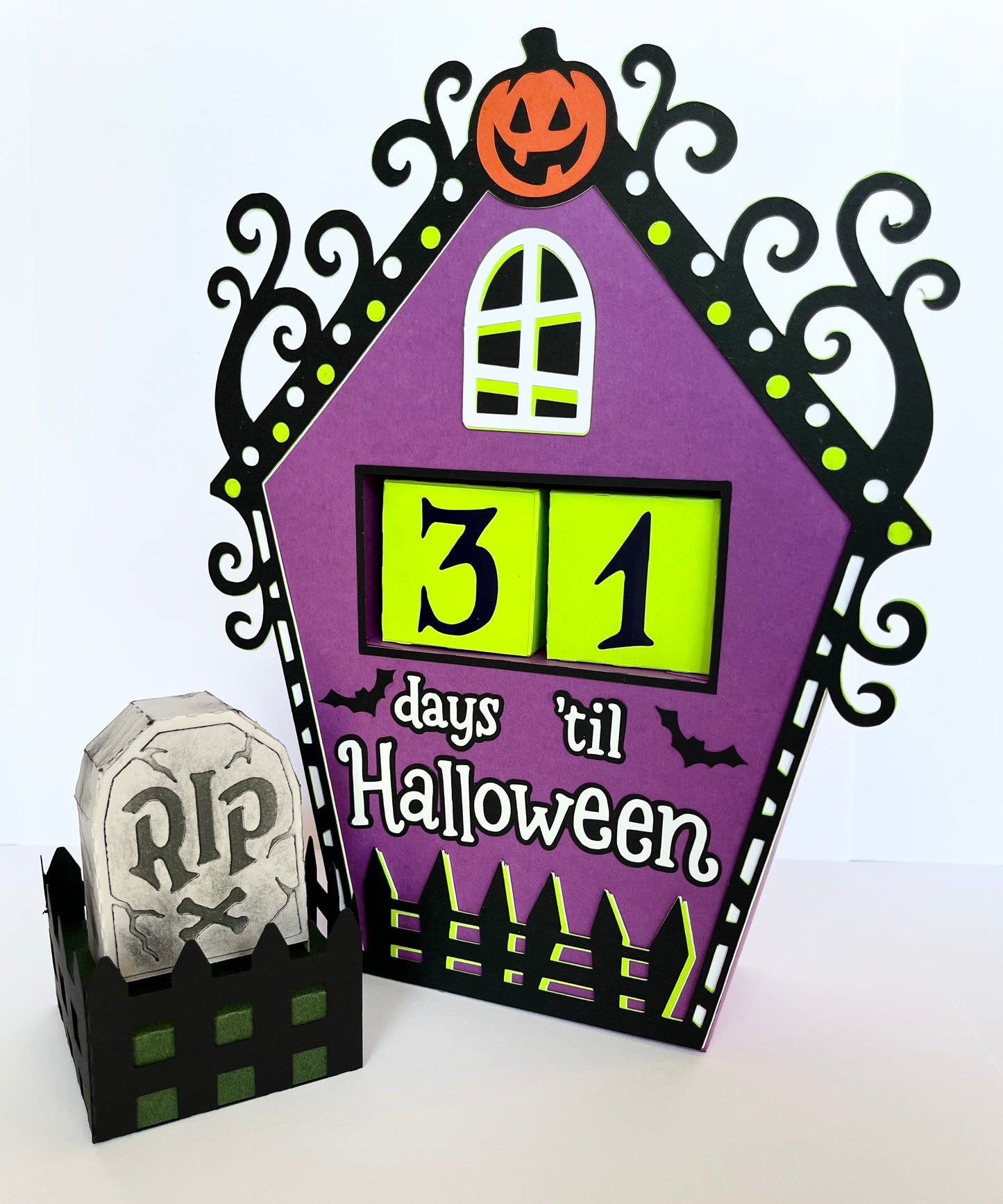 Spooky Countdown House Template - SVG File Download