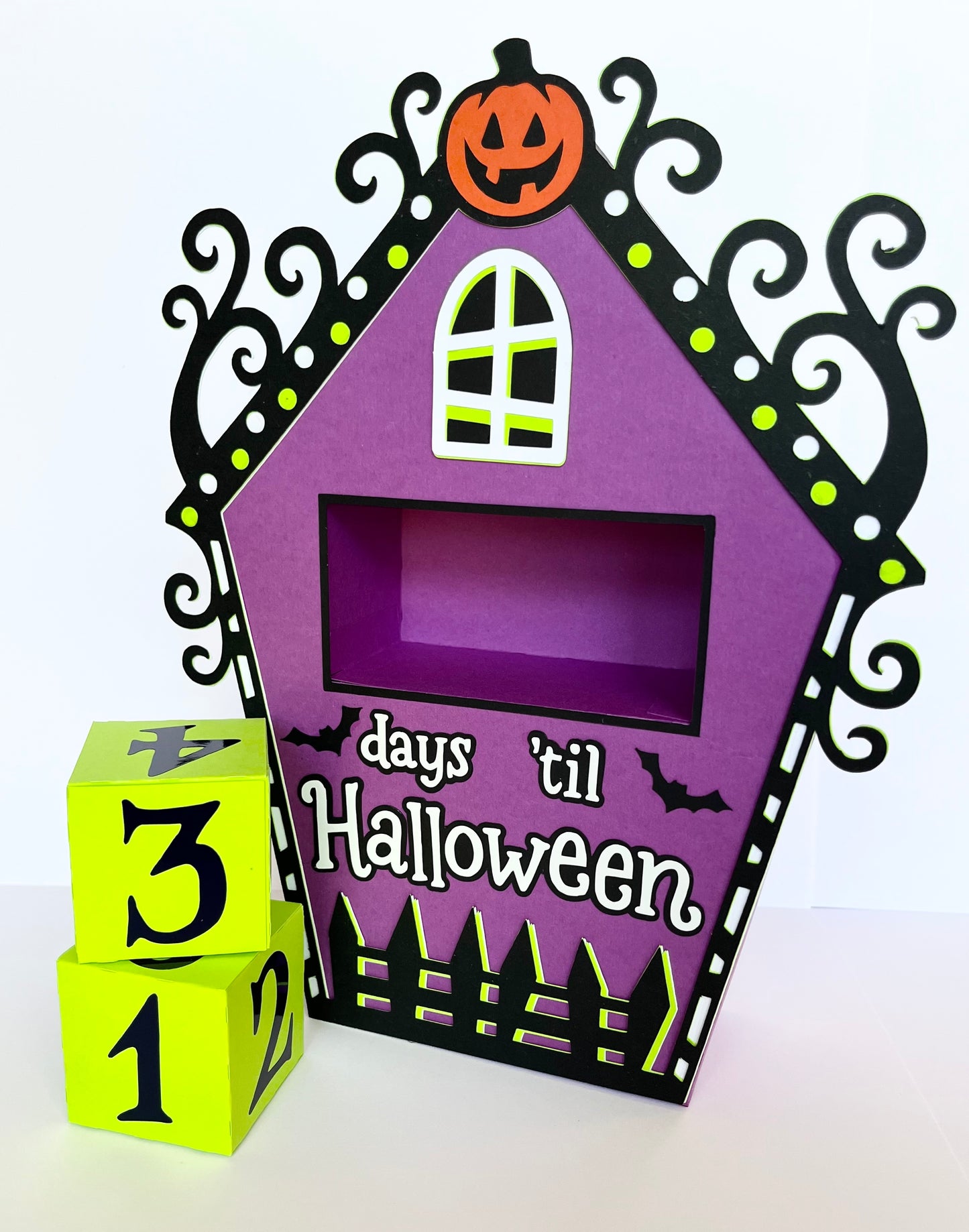 Spooky Countdown House Template - SVG File Download