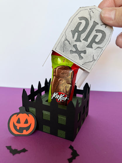 Tombstone Treat Box Template - SVG File Download