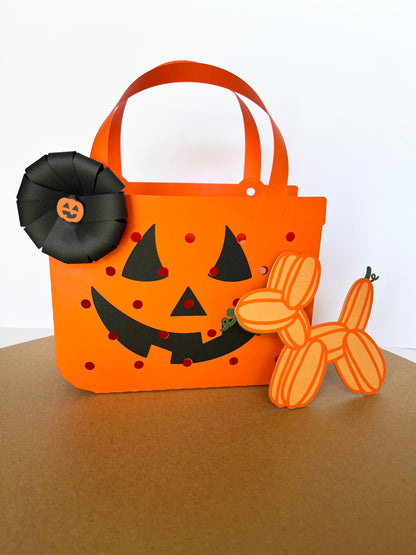 Pumpkin Tote Bag Template - SVG File Download