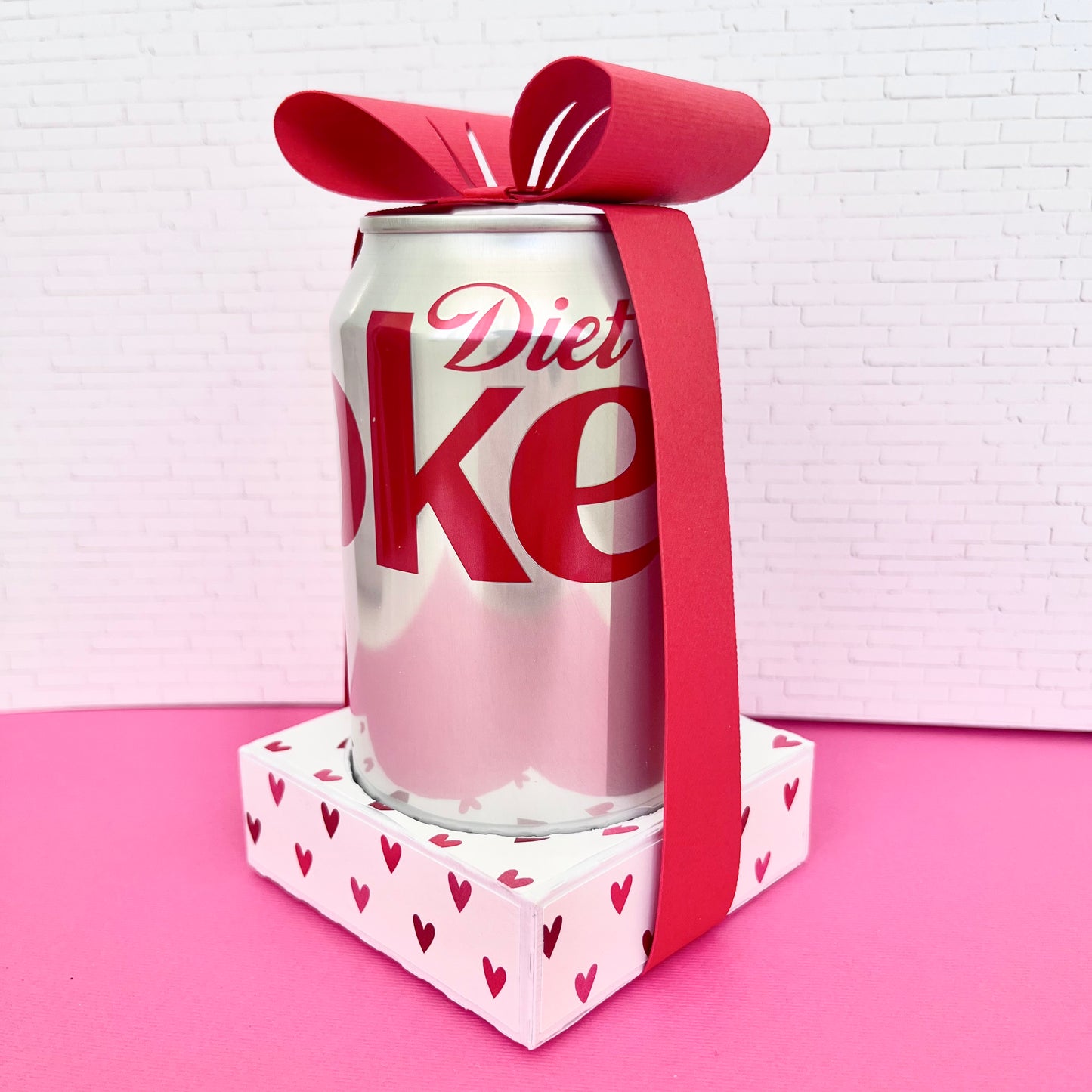 Soda Can Bow Top Gift Box Template - SVG File Download