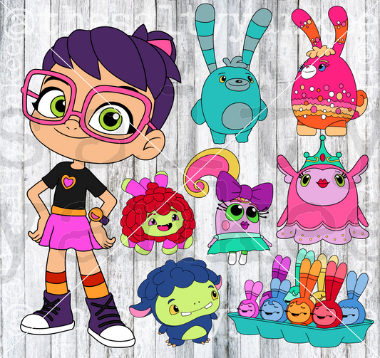 Fuzzy Friends Bundle SVG and PNG File Download