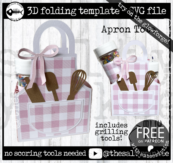 Apron Tote Box Template - SVG File Download SVG Downloads