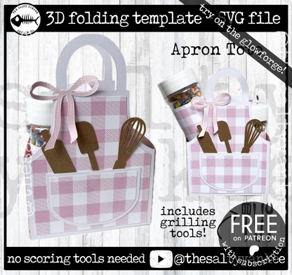 Apron Tote Box Template - SVG File Download SVG Downloads