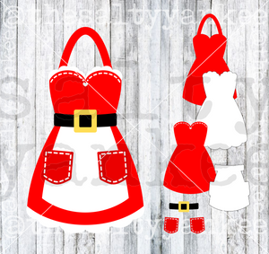 Christmas Santa Apron SVG and PNG File Download