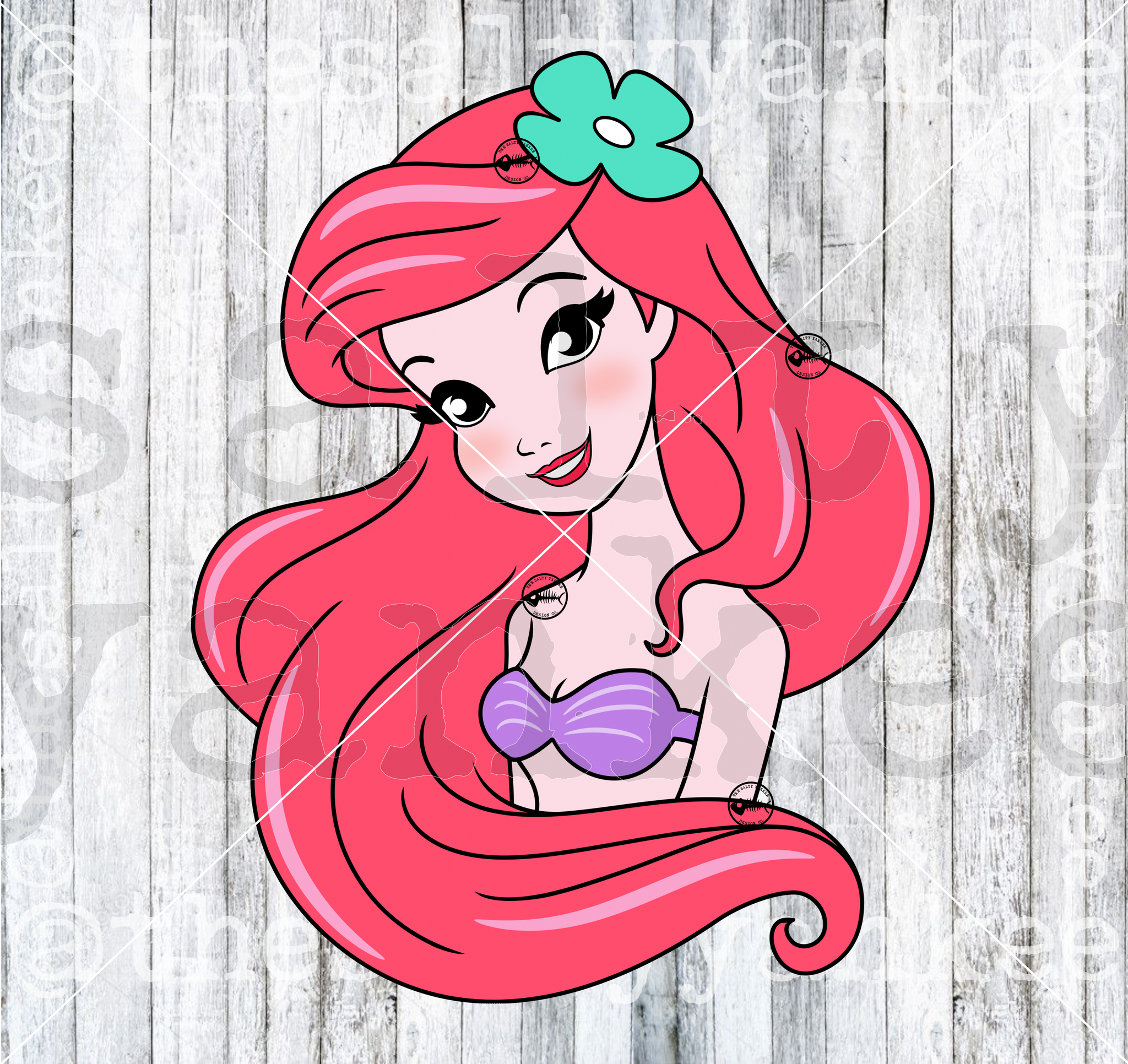 Mermaid - SVG and PNG File Download