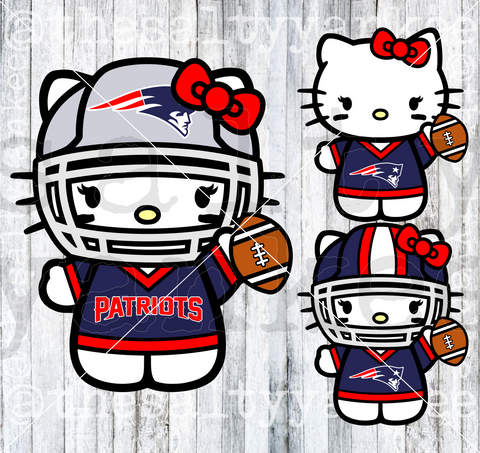 Cute Kitty in Team Football Attire SVG and PNG File Download