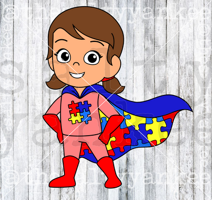 Neurodiversity Awareness Acceptance Super Heroes SVG and PNG File Download