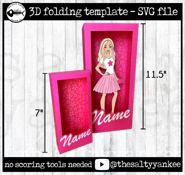 Barbie Box Set - Party Prop and Favor Box - SVG File Download