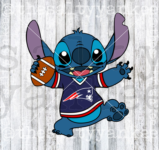 Blue Alien in Team Football Jersey SVG and PNG File Download
